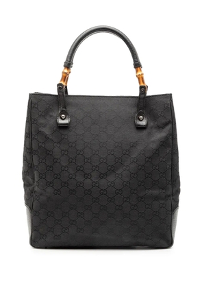 Gucci Pre-Owned 2000-2015 GG Canvas Bamboo tote bag - Black