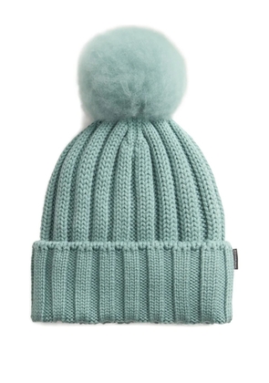 Woolrich ribbed pom-pom beanie - Blue