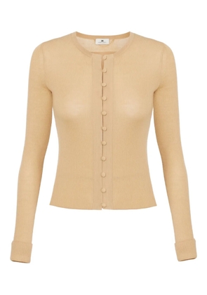Elisabetta Franchi ribbed button cardigan - Neutrals