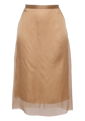 JNBY layered A-line skirt - Brown