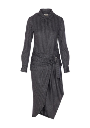 ISABEL MARANT Reilly pinstripe belted dress - Grey