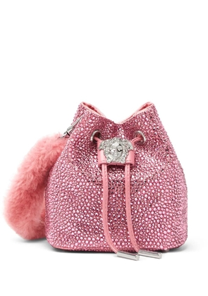 Versace mini La Medusa crystal bucket bag - Pink