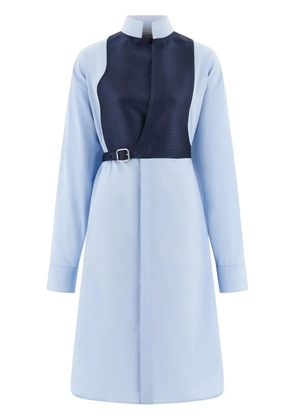 Ferragamo contrasting panel shirt dress - Blue