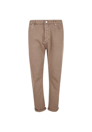 Brunello Cucinelli five-pocket jeans - Brown