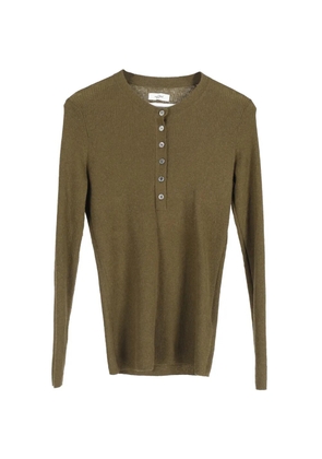 Isabel Marant Vintage ribbed-knit button top - Green