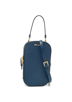 Prada Pre-Owned saffiano logo-plaque phone bag - Blue