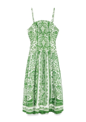 FARM Rio Delicate Tapestry midi dress - Green