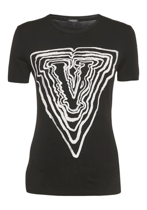 Versace Pre-Owned embroidered logo T-shirt - Black