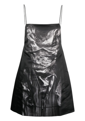 Y/Project Compact-print minidress - Black
