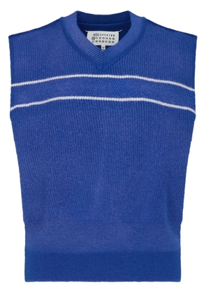 Maison Margiela striped virgin-wool vest - Blue