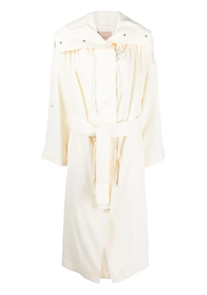 TWINSET drawstring duster coat - White