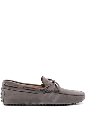 Tod's Gommino lace-up suede loafers - Grey