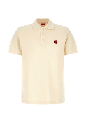 Kenzo boke flower patch logo embroidery polo shirt - Neutrals