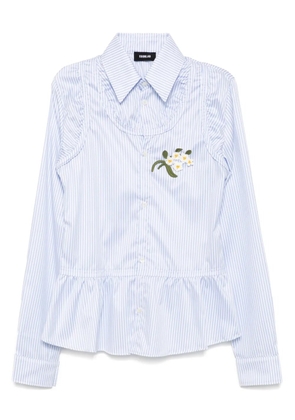 EGONlab. striped cotton shirt - Blue