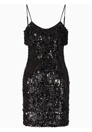 Armani Exchange sequinned sleeveless dress - Black