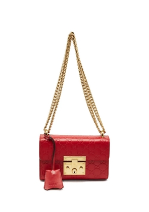 Gucci Pre-Owned Padlock embossed leather shoulder bag - Red