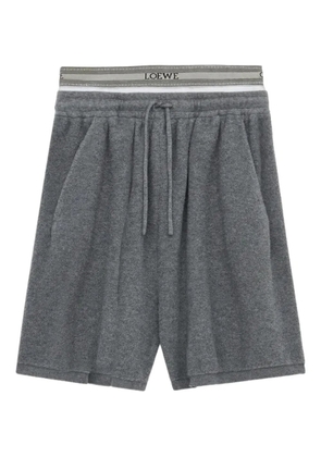 LOEWE elasticated-waistband shorts - Grey