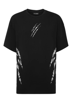 Plein Sport claw-print cotton T-shirt - Black
