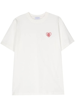 Family First embroidered-logo cotton T-shirt - White