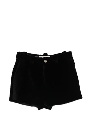 Nour Hammour Leontine shearling shorts - Black