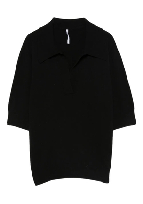 Liviana Conti Dorin V-neck three-quarter-sleeve jersey - Black