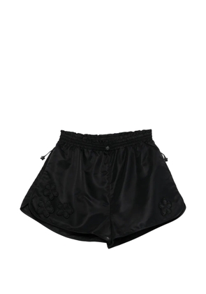 Cecilie Bahnsen Colette floral-patch shorts - Black
