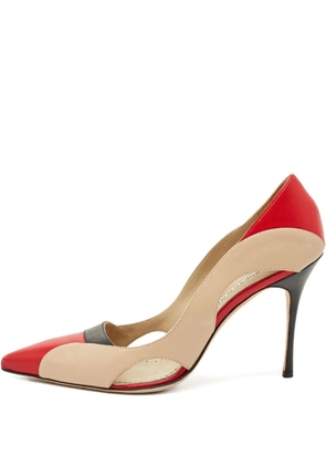 Manolo Blahnik Vestala cut-out heels - Neutrals