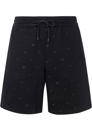 Emporio Armani all-over logo shorts - Black
