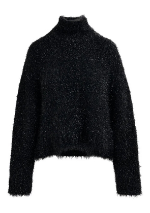 Essentiel Antwerp Istrana metallic pussy-bow sweater - Black