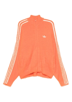 adidas stripes-arme zip-fastening sweatshirt - Orange
