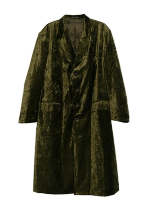 Yohji Yamamoto velvet tailored coat - Green