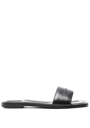 Alexander Wang embossed-logo slides - Black