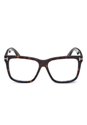 TOM FORD Eyewear tortoiseshell square clip-on glasses - 052 CLIP