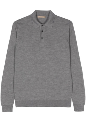Nuur long-sleeve merino polo shirt - Grey