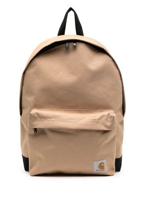 Carhartt WIP logo-patch zip-fastening backpack - Brown