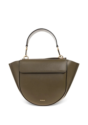 Wandler small Hortensia flap top-handle tote bag - Green