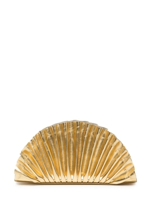Cult Gaia Nala shell-detail mini clutch - Gold