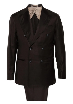 Barba virgin-wool suit - Brown