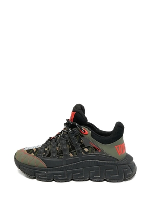 Versace Pre-Owned Trigreca leather sneakers - Black