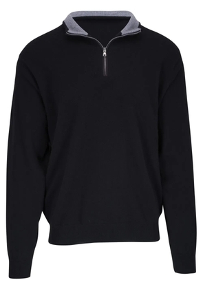 Peter Millar contrasting-collar jumper - Black