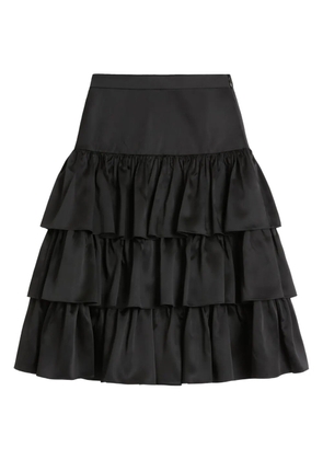 Valentino Garavani ruffled midi skirt - Black