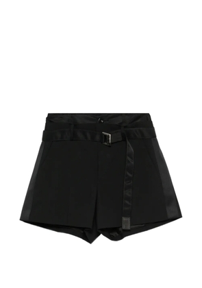 sacai high-waist shorts - Black