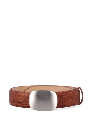 Fabrizio Mancini buckle reptile-effect belt - Brown