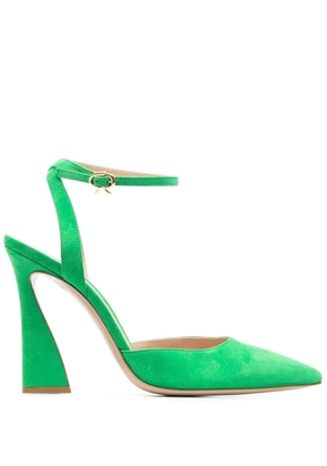 Gianvito Rossi Aura D'Orsay 105mm suede pumps - Green