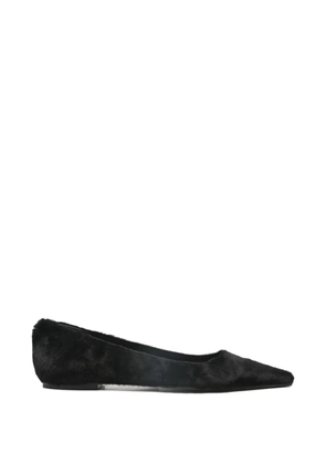 Aeyde Cassy calf-hair ballet flats - Black