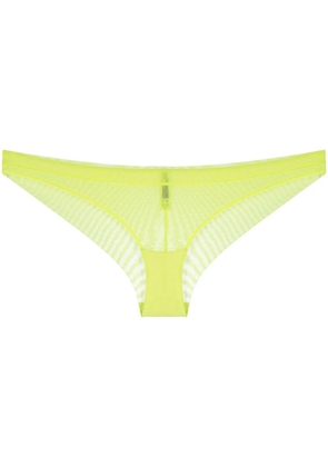 Maison Close Corps à Corps Neon sheer briefs - Yellow
