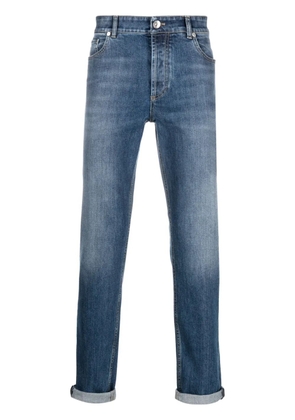 Brunello Cucinelli mid-rise cotton jeans - Blue