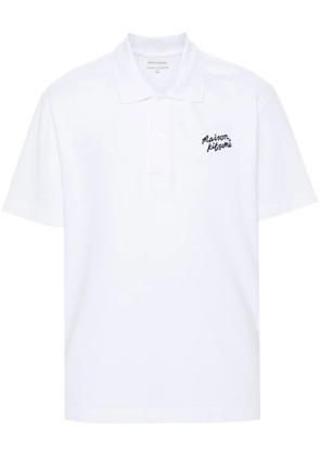 Maison Kitsuné Handwriting cotton polo shirt - White