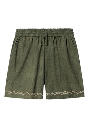 MARANT Zilan embroidery shorts - Green