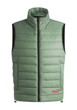 HUGO padded zip gilet - Green